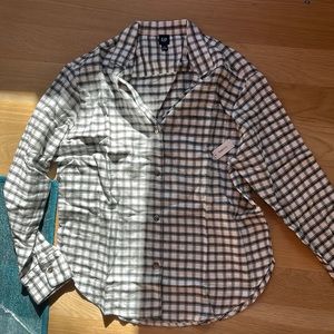 GAP Body Flannel PJ Top, Size S, NWT